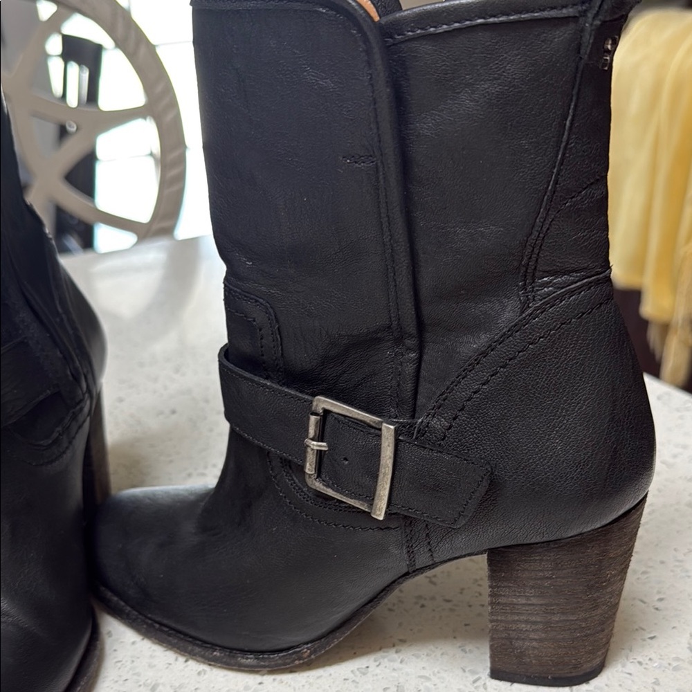 Trask Black Combat & Moto Boots Premium Leather Style - Picture 3 of 16